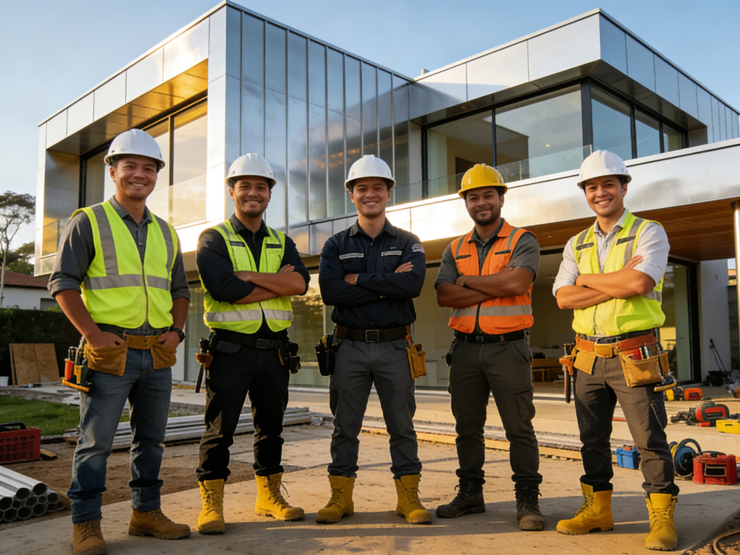 中巴团队协作服务现场